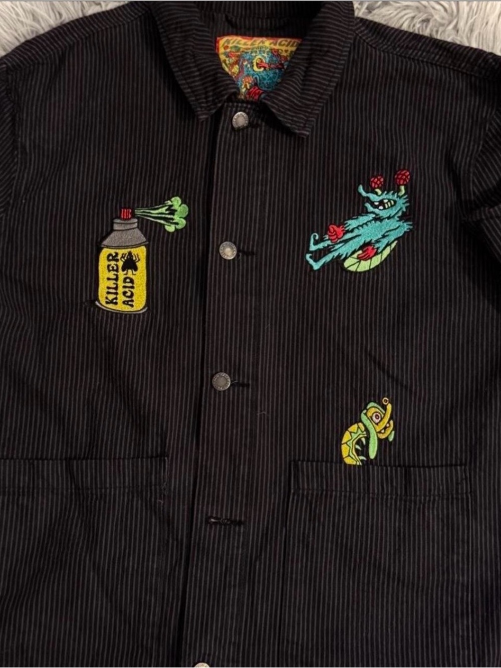 Jacket with Embroidered Patches